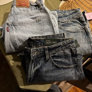 Bundle nwt Levi's Light and Dark Blue Jean Shorts